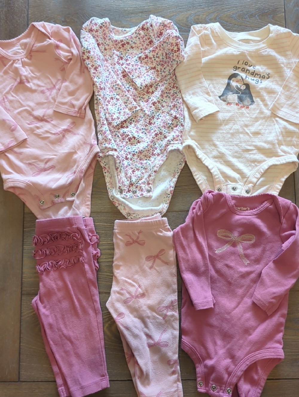 Carter's Baby Girls 6 Piece Bundle Of Bodysuits And Leggings